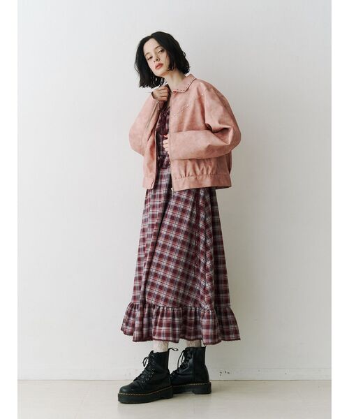 jouetie（ジュエティ）の「フェイクレザースタッズブルゾン（ブルゾン・レディース・ブラック/ブラウン/ピンク・MEDIUM）」の22枚目の写真