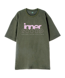 [オーバーサイズ]ヴィンテージインナースペース13番手綿ラウンドネック半袖Tシャツ_カーキ