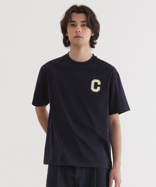COVERNAT(カバーナット)の「クールコットンシャインCロゴTシャツダークネイビー(Tシャツ/カットソー・レディース・その他・X-SMALL/SMALL/MEDIUM/LARGE/X-LARGE/XX-LARGE)」の1枚目の写真