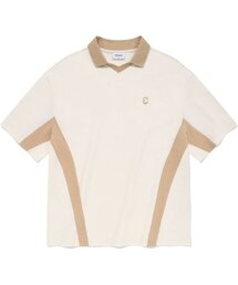 ワッフルアーチカラーTシャツクリーム