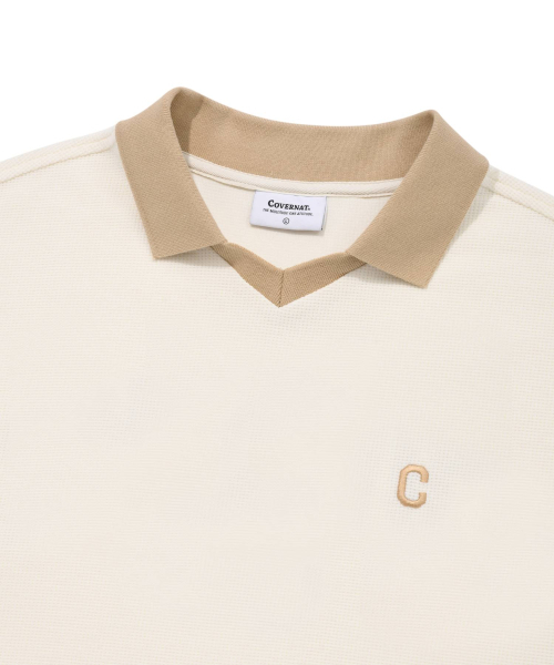 COVERNAT(カバーナット)の「ワッフルアーチカラーTシャツクリーム(ポロシャツ・レディース・その他・MEDIUM/SMALL/LARGE)」の3枚目の写真