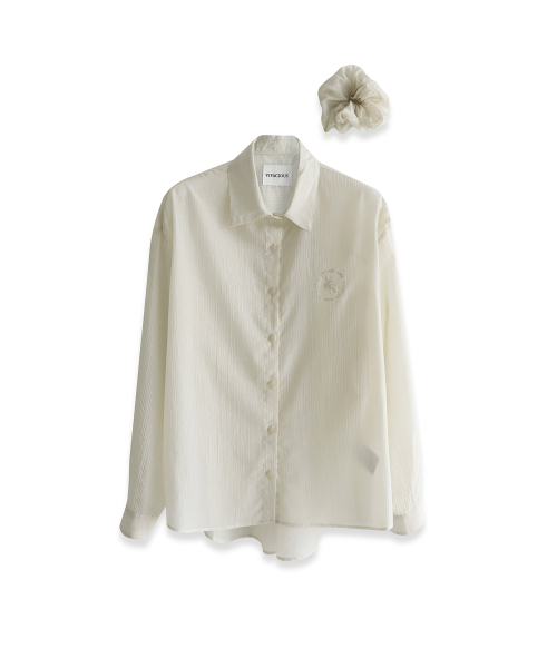 Vivacious(ビバシャス)の「Sillage See-Through Stripe Shirt PINK(シャツ/ブラウス・レディース・ピンク・FREE)」の6枚目の写真