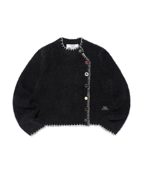 NICE GHOST CLUB(ナイスゴーストクラブ)の「FFATS BUTTON CARDIGAN_BLACK(NG2FFFK683A)(カーディガン/ボレロ・レディース・ブラック・SMALL/MEDIUM)」の2枚目の写真