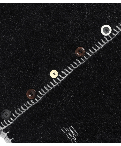 NICE GHOST CLUB(ナイスゴーストクラブ)の「FFATS BUTTON CARDIGAN_BLACK(NG2FFFK683A)(カーディガン/ボレロ・レディース・ブラック・SMALL/MEDIUM)」の5枚目の写真