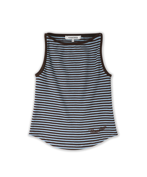 Vivacious(ビバシャス)の「Sus Boatneck Stripe Sleeveless NAVY(Tシャツ/カットソー・レディース・ネイビー・SMALL/MEDIUM)」の6枚目の写真
