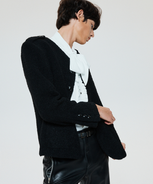 UNTAGE（アンテージ）の「ウールブークレツイードジャケット[ブラック(MAN)]_UTO-FB16（テーラードジャケット・メンズ・その他・MEDIUM/LARGE/X-LARGE）」の3枚目の写真