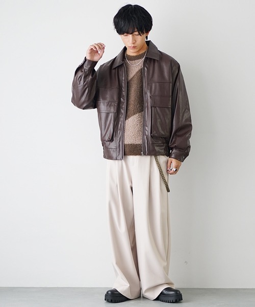MinoriTY（マイノリティ）の「【qsssy×MinoriTY】NIGHT FADE SHAGGY LIKE KNIT（ニット/セーター・メンズ・ブラウン/ブラック・S/L/M）」の20枚目の写真