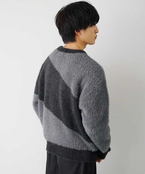 MinoriTY（マイノリティ）の「【qsssy×MinoriTY】NIGHT FADE SHAGGY LIKE KNIT（ニット/セーター・メンズ・ブラウン/ブラック・S/L/M）」の7枚目の写真