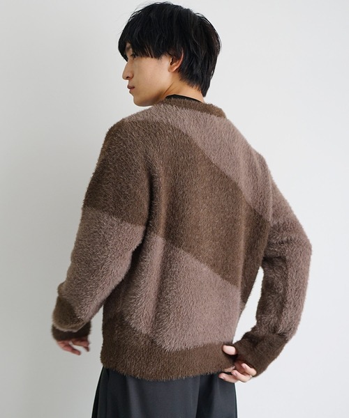 MinoriTY（マイノリティ）の「【qsssy×MinoriTY】NIGHT FADE SHAGGY LIKE KNIT（ニット/セーター・メンズ・ブラウン/ブラック・S/L/M）」の14枚目の写真