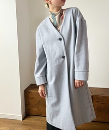 GREENHOX（グリーンホックス）の「ベーシックスタイルノーカラーコート（ノーカラーコート）」