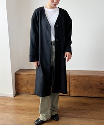 GREENHOX（グリーンホックス）の「ベーシックスタイルノーカラーコート（ノーカラーコート）」