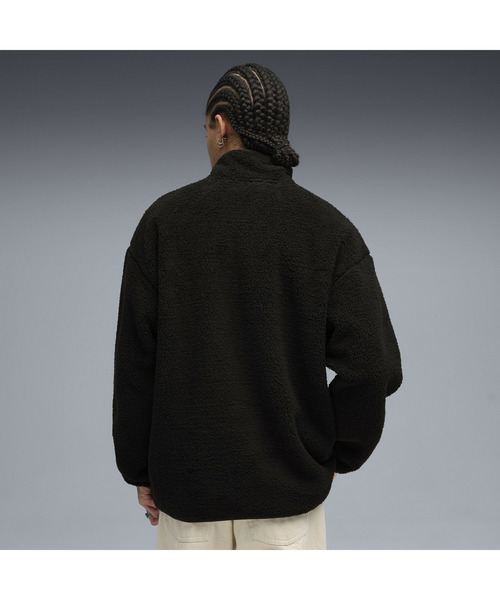 PUMA（プーマ）の「PUMA プーマ メンズ ESS エレベーテッド リラックスド フルジップ シェルパ ジャケット（パーカー・メンズ・ダークグリーン/ベージュ/ブラック・SMALL/MEDIUM/LARGE/X-LARGE/X-SMALL）」の7枚目の写真