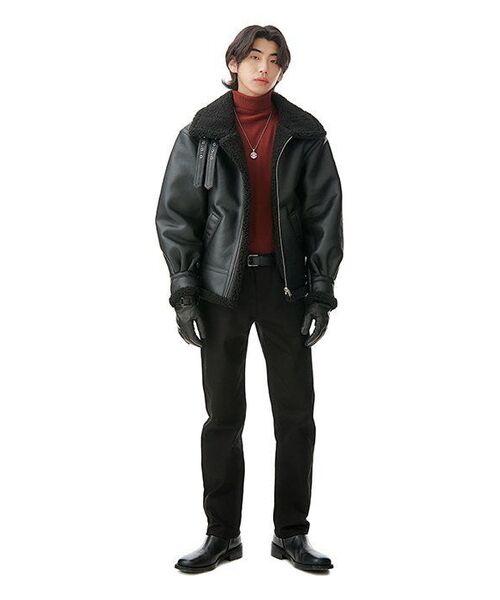 URBANSTOFF(アーバンストッフ)の「グロスエビエイタージャケット(ブラック)(ムートンコート・レディース・その他・MEDIUM/SMALL/LARGE)」の5枚目の写真