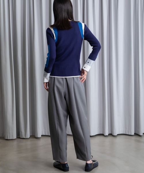 MARECHAL TERRE（マルシャルテル）の「カフスリブニットトップス（ニット/セーター・レディース・ブラック/ネイビー/グレー/アイボリー/ラベンダー・MEDIUM）」の17枚目の写真