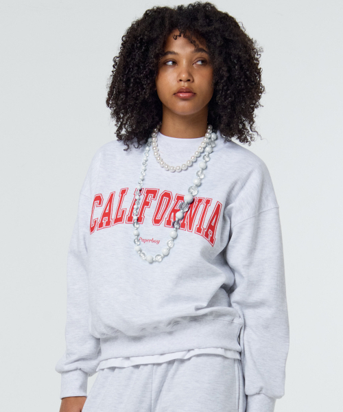 PAPERBOY(ペーパーボーイ)の「カリフォルニアスウェットシャツ-ホワイトメランジ(スウェット・レディース・その他・SMALL/MEDIUM/LARGE/X-LARGE)」の4枚目の写真