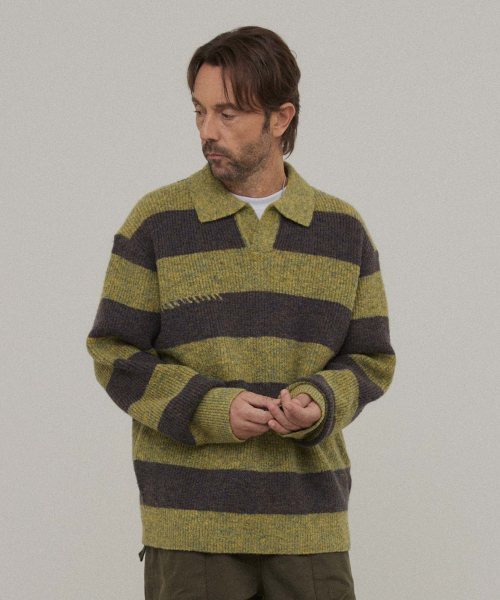 World Stripe кардиган LIGHT GREEN