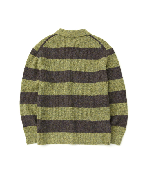 WMC(ダブリューエムシー)の「ボールドストライプカラーニット_LIGHT GREEN(ニット/セーター・メンズ・ライトグリーン・LARGE/X-LARGE/MEDIUM)」の3枚目の写真