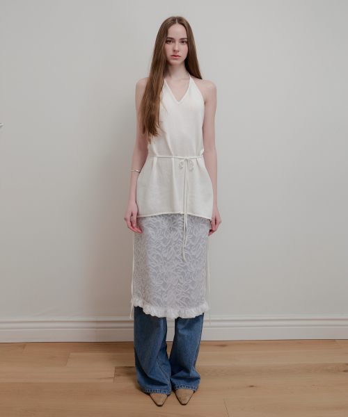 AOPT(アオプト)の「LAYERED HALTER NECK KNIT - OFF WHITE(ニット/セーター・レディース・その他・SMALL/MEDIUM)」の3枚目の写真
