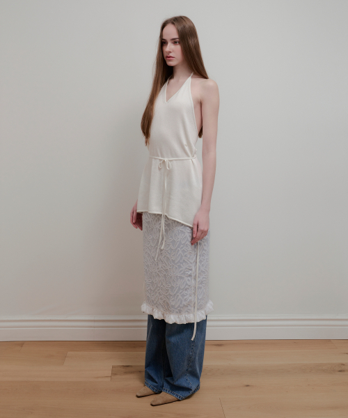 AOPT(アオプト)の「LAYERED HALTER NECK KNIT - OFF WHITE(ニット/セーター・レディース・その他・SMALL/MEDIUM)」の4枚目の写真