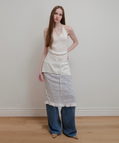 AOPT(アオプト)の「LAYERED HALTER NECK KNIT - OFF WHITE(ニット/セーター・レディース・その他・SMALL/MEDIUM)」の6枚目の写真