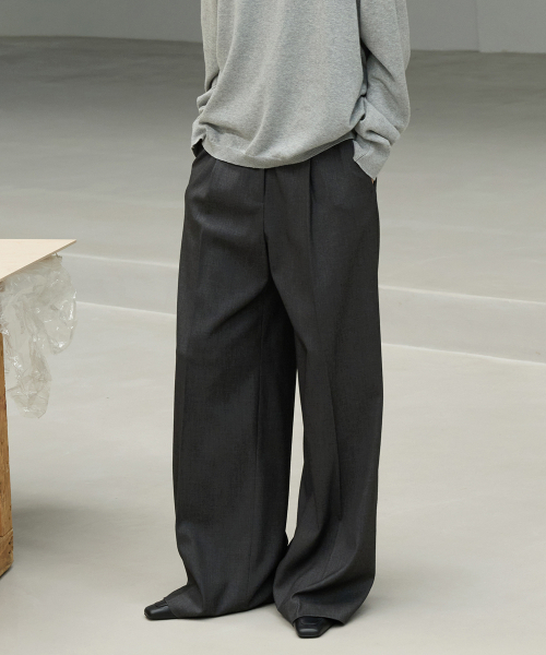 LEVAR(レバー)の「Whenever Wide Slacks - Charcoal(スラックス・レディース・その他・SMALL/MEDIUM)」の1枚目の写真