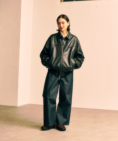 417 EDIFICE(フォーワンセブンエディフィス)の「SHEEP LEATHER JACKET / シープレザージャケット(ライダースジャケット・メンズ・ブラック・MEDIUM/LARGE)」の11枚目の写真