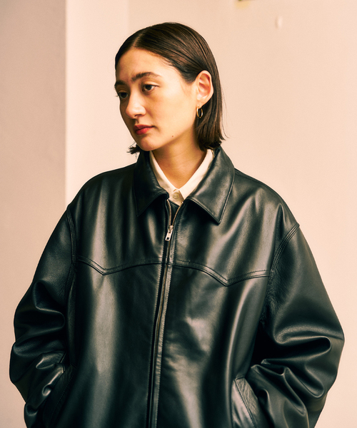 417 EDIFICE(フォーワンセブンエディフィス)の「SHEEP LEATHER JACKET / シープレザージャケット(ライダースジャケット・メンズ・ブラック・MEDIUM/LARGE)」の15枚目の写真