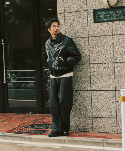 417 EDIFICE(フォーワンセブンエディフィス)の「SHEEP LEATHER JACKET / シープレザージャケット(ライダースジャケット・メンズ・ブラック・MEDIUM/LARGE)」の17枚目の写真