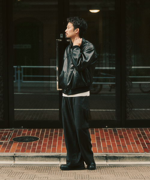 417 EDIFICE(フォーワンセブンエディフィス)の「SHEEP LEATHER JACKET / シープレザージャケット(ライダースジャケット・メンズ・ブラック・MEDIUM/LARGE)」の18枚目の写真