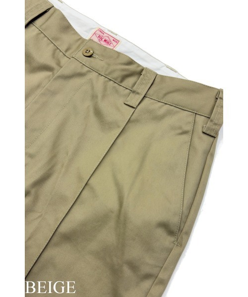 BIG MIKE（ビッグマイク）の「BIG MIKE ビックマイク / 26春夏新作 セットアップ対応 NEW ピンタック チノパンツ //// 102537000（チノパンツ・メンズ・ベージュ/グリーン/ブラック/チャコールグレー/杢グレー・30/32/34/36）」の12枚目の写真