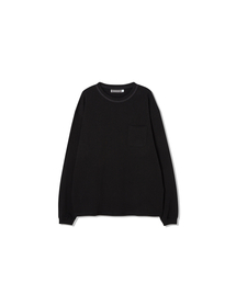 ステッチポケットロングスリーブTシャツ(ブラック)