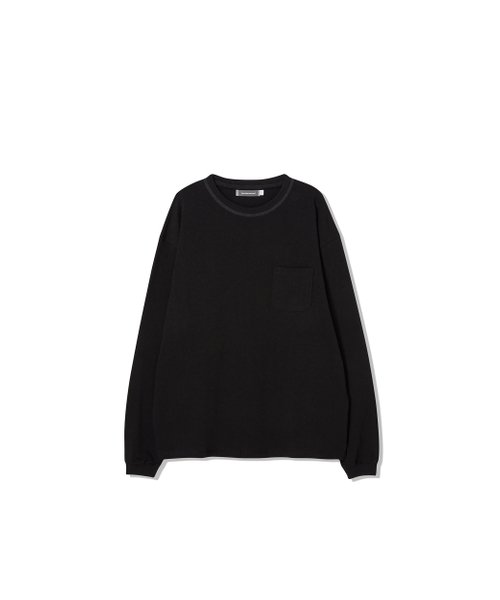 WORTHWHILE MOVEMENT(ワースワイルムーブメント)の「ステッチポケットロングスリーブTシャツ(ブラック)(Tシャツ/カットソー・レディース・その他・X-LARGE/LARGE)」の1枚目の写真