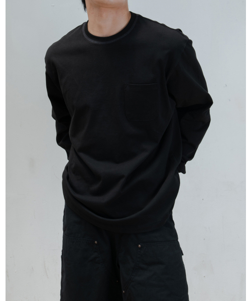 WORTHWHILE MOVEMENT(ワースワイルムーブメント)の「ステッチポケットロングスリーブTシャツ(ブラック)(Tシャツ/カットソー・レディース・その他・X-LARGE/LARGE)」の3枚目の写真