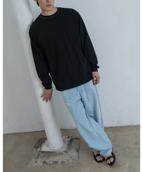 WORTHWHILE MOVEMENT(ワースワイルムーブメント)の「ステッチポケットロングスリーブTシャツ(ブラック)(Tシャツ/カットソー・レディース・その他・X-LARGE/LARGE)」の8枚目の写真