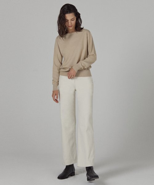 A.RIFF(エイリフ)の「ストレートコットンパンツ-アイボリー(その他パンツ・レディース・その他・SMALL/MEDIUM)」の1枚目の写真