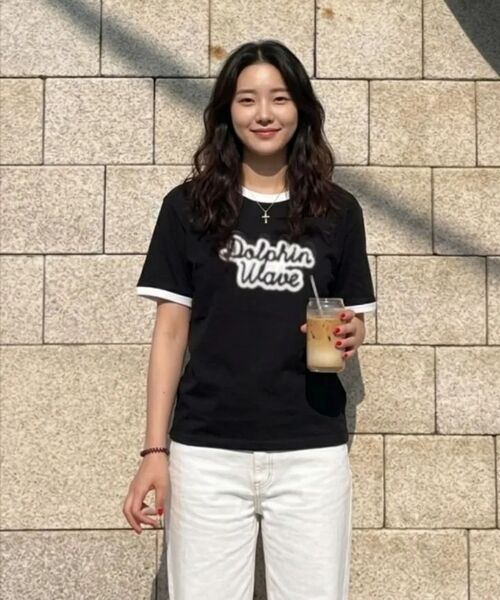 DOLPHIN WAVE APPAREL(ドルフィンウェーブアパレル)の「ドルフィン発泡プリントビッグロゴリンガー半袖Tシャツブラック(Tシャツ/カットソー・メンズ・その他・MEDIUM/LARGE/X-LARGE)」の10枚目の写真