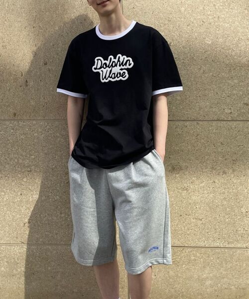 DOLPHIN WAVE APPAREL(ドルフィンウェーブアパレル)の「ドルフィン発泡プリントビッグロゴリンガー半袖Tシャツブラック(Tシャツ/カットソー・メンズ・その他・MEDIUM/LARGE/X-LARGE)」の14枚目の写真