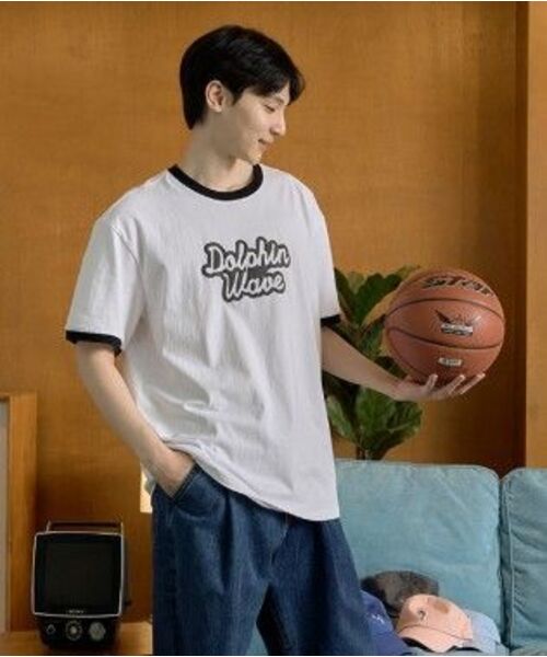 DOLPHIN WAVE APPAREL(ドルフィンウェーブアパレル)の「ドルフィン発泡プリントビッグロゴリンガー半袖Tシャツブラック(Tシャツ/カットソー・メンズ・その他・MEDIUM/LARGE/X-LARGE)」の19枚目の写真