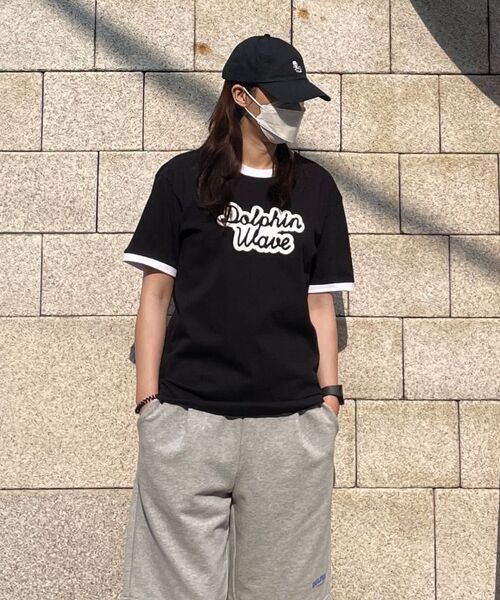 DOLPHIN WAVE APPAREL(ドルフィンウェーブアパレル)の「ドルフィン発泡プリントビッグロゴリンガー半袖Tシャツブラック(Tシャツ/カットソー・メンズ・その他・MEDIUM/LARGE/X-LARGE)」の21枚目の写真