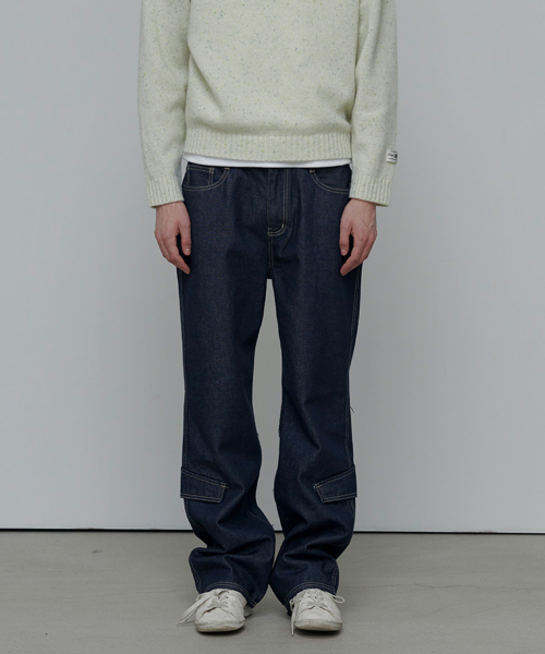 ANYTIME LOREAK(エニタイムロレーク)の「CLOVER POCKET PANTS-NAVY(デニムパンツ・レディース・その他・MEDIUM/LARGE)」の2枚目の写真
