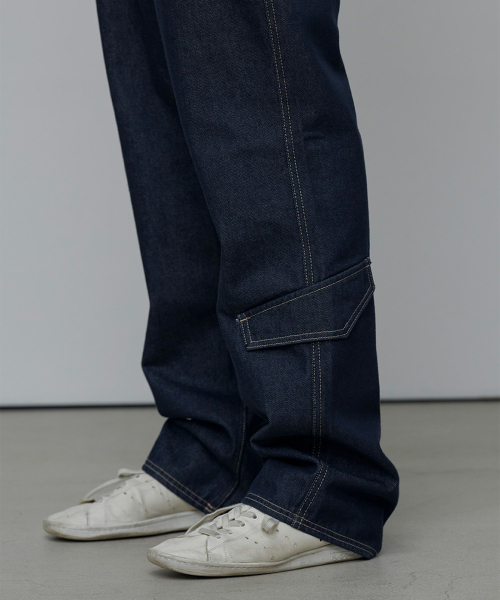ANYTIME LOREAK(エニタイムロレーク)の「CLOVER POCKET PANTS-NAVY(デニムパンツ・レディース・その他・MEDIUM/LARGE)」の3枚目の写真