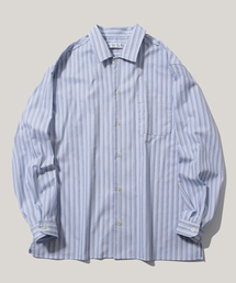 ease（イーズ）の「STRIPE SLIT SHIRTS_BLUE（シャツ/ブラウス）」