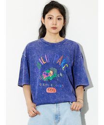BMCミニバスクレヨン半袖Tシャツピグメントヴィンテージロイヤルブルー