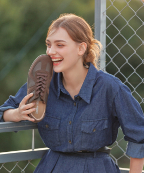 DIFFERSHOE（ディファーシュー）の「クーバスニーカー7CM [チョコ]（スニーカー・レディース・ダークブラウン・22.5cm/23cm/24cm/25cm/26cm/27cm/28cm）」の2枚目の写真