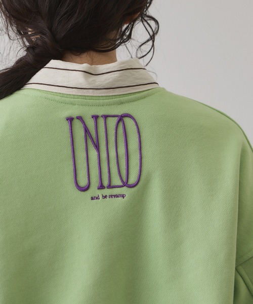 ADAM ET ROPE'(アダムエロペ)の「【サステナブル】ロゴフォルムスウェット(スウェット・レディース・チャコールグレー/ホワイト系その他7/ライトグリーン・FREE)」の6枚目の写真