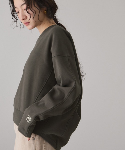 ADAM ET ROPE'(アダムエロペ)の「【サステナブル】ロゴフォルムスウェット(スウェット・レディース・チャコールグレー/ホワイト系その他7/ライトグリーン・FREE)」の14枚目の写真