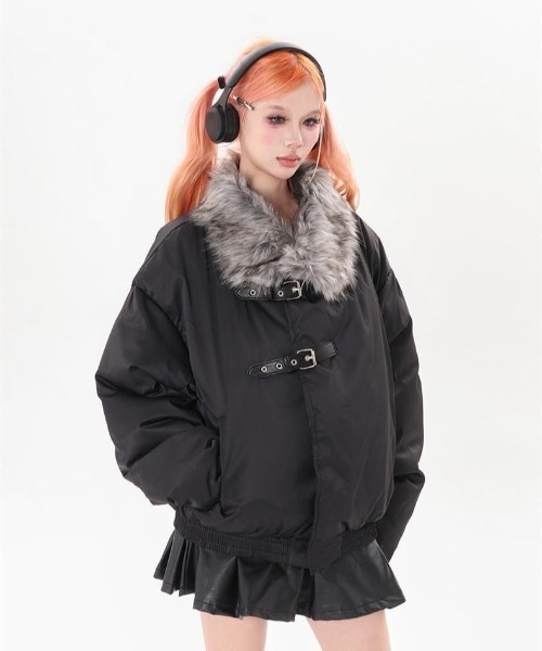 UP START(アップスタート)の「【LAMPOON】ベルテッドファーブルゾン(ブルゾン・レディース・ブラック・LARGE/MEDIUM)」の1枚目の写真
