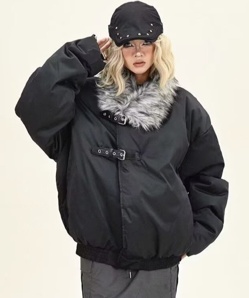 UP START(アップスタート)の「【LAMPOON】ベルテッドファーブルゾン(ブルゾン・レディース・ブラック・LARGE/MEDIUM)」の14枚目の写真