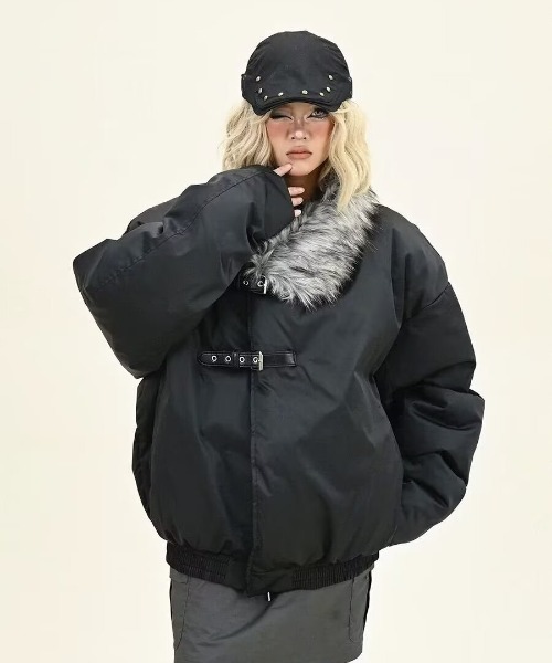 UP START(アップスタート)の「【LAMPOON】ベルテッドファーブルゾン(ブルゾン・レディース・ブラック・LARGE/MEDIUM)」の15枚目の写真