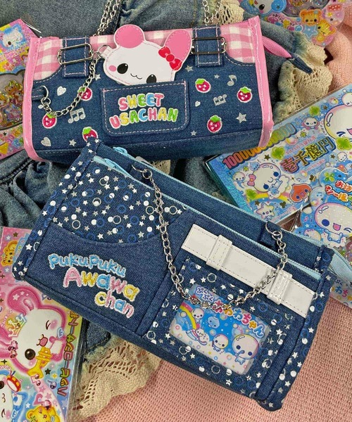 SPINNS(スピンズ)の「【nini toys/ニニトイズ】平成女児 ペンケース/デニムポーチ(ポーチ・レディース・B・ONESIZE)」の2枚目の写真